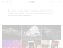 Tablet Screenshot of justinchendesign.com
